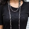Load image into Gallery viewer, Scarfed for Attention - Silver Necklace - Paparazzi Accessories - Paparazzi Accessories