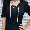 Scarfed for Attention - Silver Necklace - Paparazzi Accessories - Paparazzi Accessories