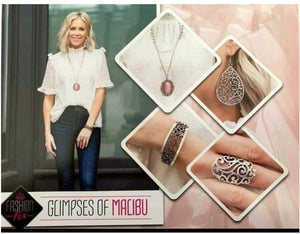 Glimpses of Malibi -Pink Fashion Fix Set - Paparazzi Accessories