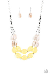 Paparazzi Paparazzi - Seacoast Sunset - Yellow Necklace Necklaces