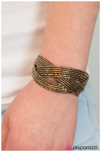 Shooting Stars - Brass Bracelet - Paparazzi Accessories - Paparazzi Accessories