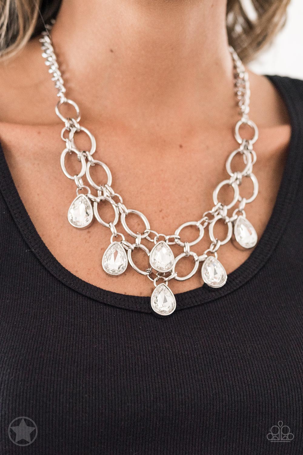 Paparazzi - Show Stopping Shimmer - White Necklace | Fashion Fabulous  Jewelry