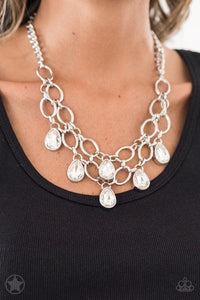 Show Stopping Shimmer - White Necklace - Paparazzi Accessories - Paparazzi Accessories