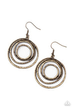 Load image into Gallery viewer, Paparazzi Paparazzi - Spiraling  Out Of Control - Brass Earring Earrings