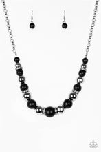 Load image into Gallery viewer, The Ruling Class - Black Silver and Rhinestone Necklace - Paparazzi Accessories - Paparazzi Accessories