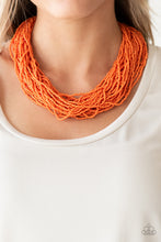 Load image into Gallery viewer, The Show Must CONGO On! - Orange Seed Bead Necklace - Paparazzi Accessories - Paparazzi Accessories