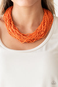 The Show Must CONGO On! - Orange Seed Bead Necklace - Paparazzi Accessories - Paparazzi Accessories