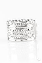 Load image into Gallery viewer, Top Dollar Drama - White Rhinestone Ring - Paparazzi Accessories - Paparazzi Accessories