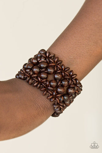 Paparazzi - Tropical Bliss - Brown Bracelet - Paparazzi Accessories