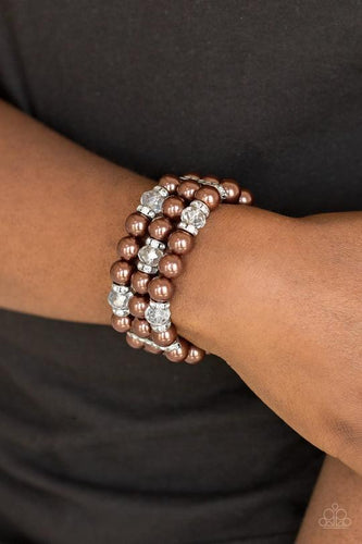Paparazzi - Undeniably Dapper- Brown Bracelet - Paparazzi Accessories