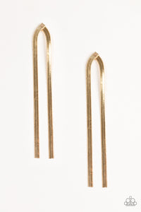 Very Viper - Gold Earrings - Paparazzi Accessories - Paparazzi Accessories