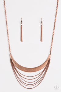 Way Wayfarer - Copper Necklace-Paparazzi Accessories - Paparazzi Accessories