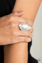 Load image into Gallery viewer, Riviera Royalty - White Ring-Paparazzi Accessories - Paparazzi Accessories