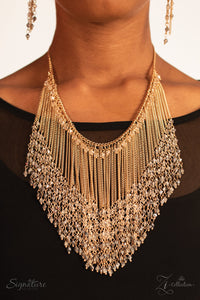 The Donnalee - Gold Signature Necklace - Paparazzi Accessories - Paparazzi Accessories