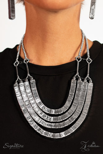 The Heidi - Silver Signature Necklace - Paparazzi Accessories - Paparazzi Accessories