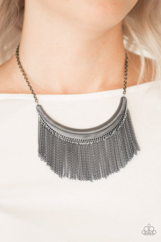 Zoo Zone - Black Fringe Necklace - Paparazzi Accessories - Paparazzi Accessories