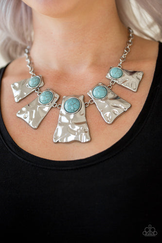 Cougar Blue Necklace - Paparazzi Accessories - Paparazzi Accessories