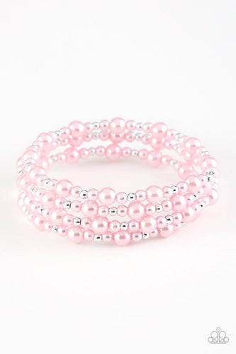 Paparazzi Classic Confidence Pink Pearl Bracelet - Paparazzi Accessories