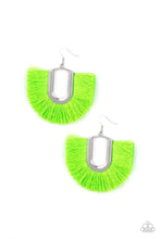 Load image into Gallery viewer, Paparazzi - Tassel Tropicana - Neon Green Earrings - Paparazzi Accessories