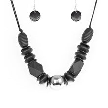 Load image into Gallery viewer, Paparazzi Paparazzi - Grand Turks Getaway - Black Wood Necklace Necklaces