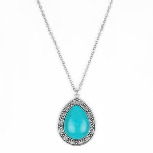 Paparazzi Paparazzi - Full Frontier -  Long Turquoise Blue Necklace Necklaces