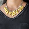 Modern Macarena Yellow Necklace - Paparazzi Accessories - Paparazzi Accessories