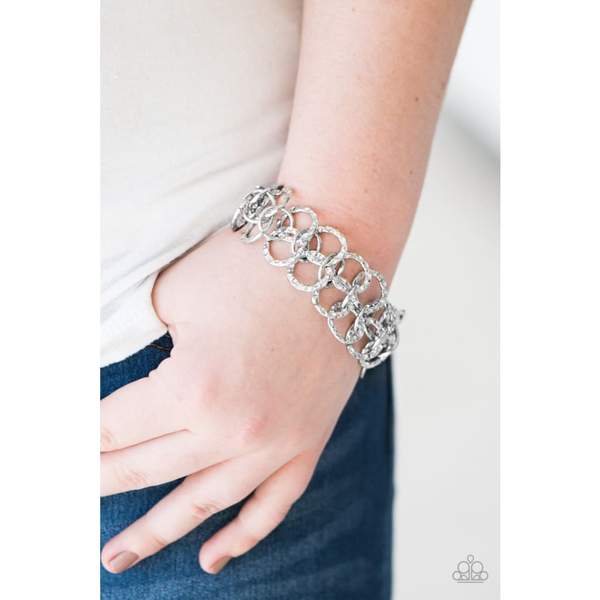 Paparazzi Texas BOLD Em Silver Bracelet