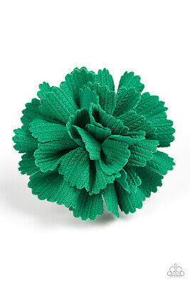 Paparazzi -Heavy Petal Green - Hair Clip - Paparazzi Accessories